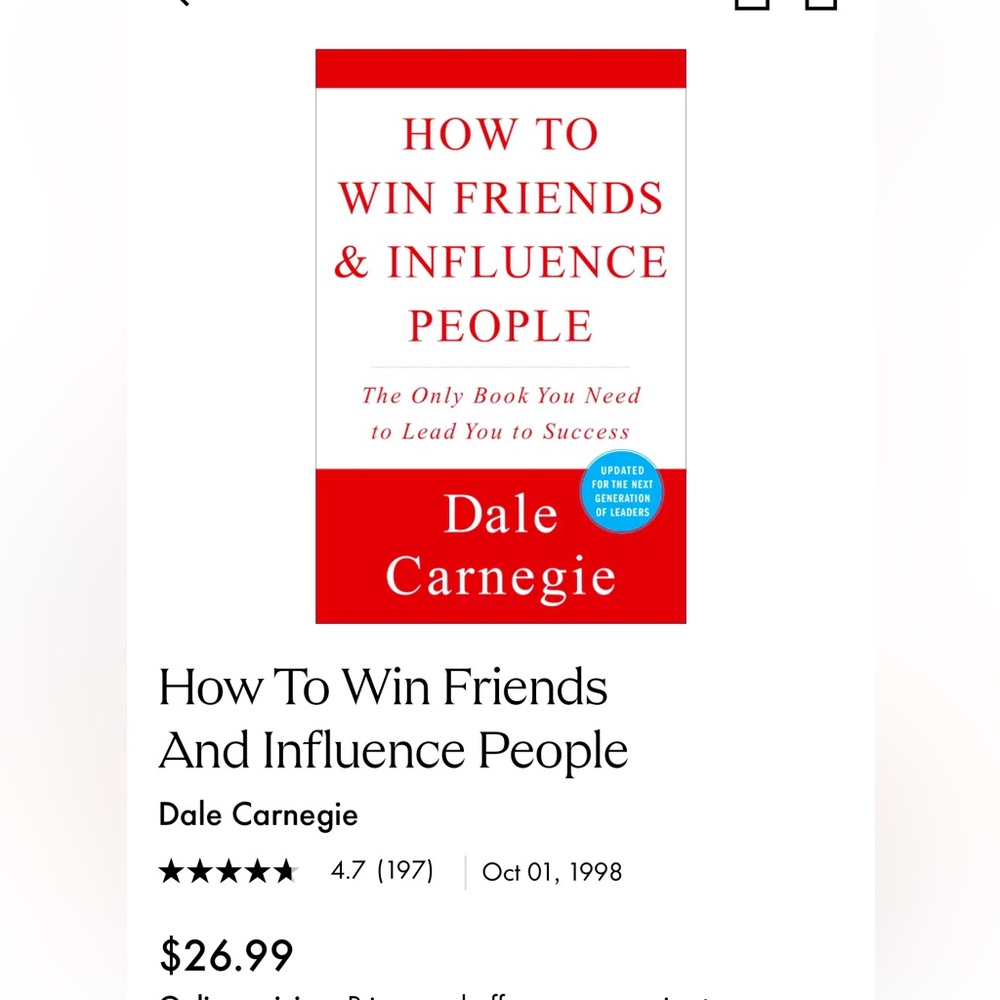 How to make friends& influence people